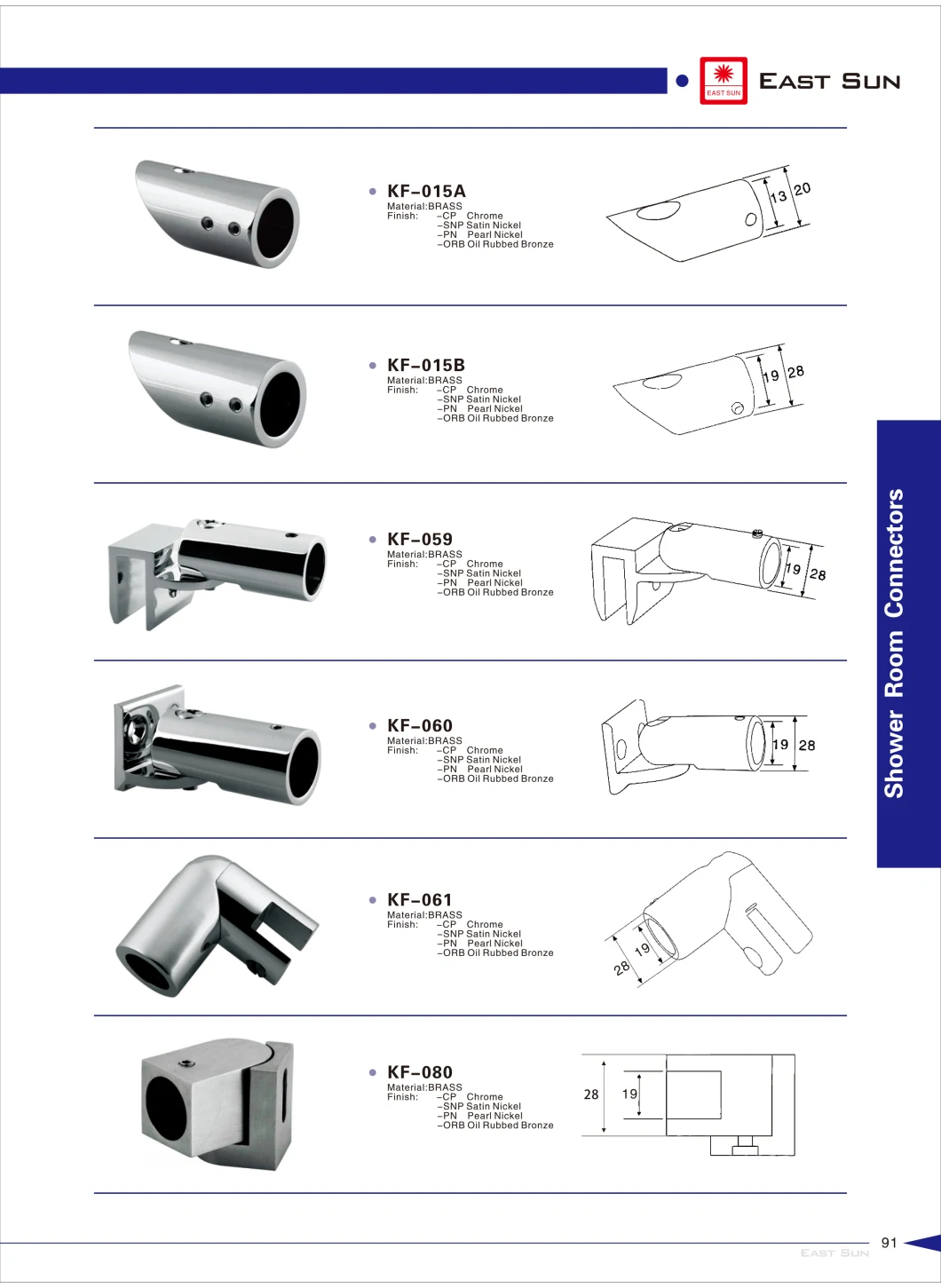 Hot Designs Brass Pipe Fitting for Bathroom Kf-015b