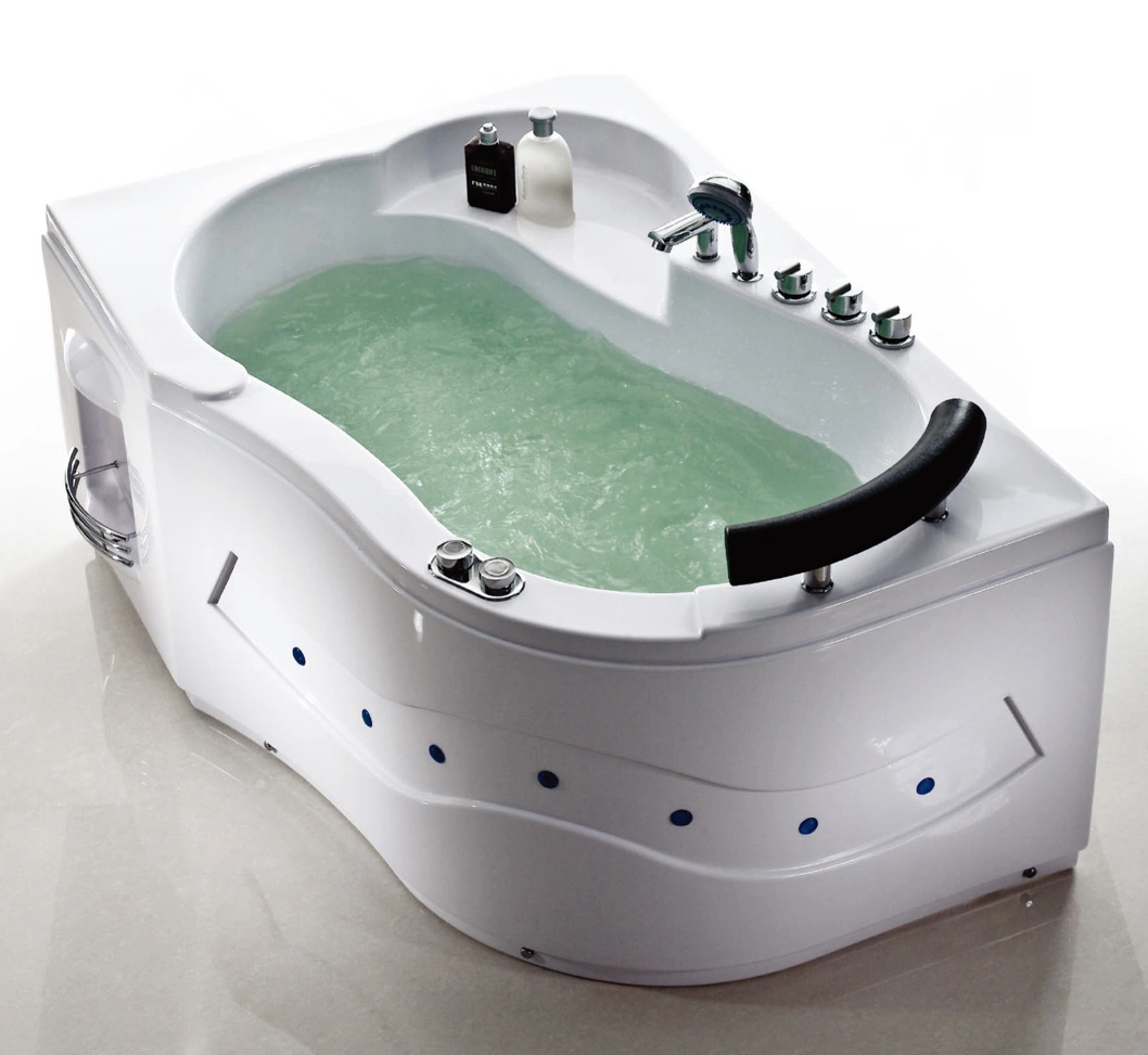 Acrylic Whirlpool Bathtub Water Jets Alcove Soaking SPA Corner ABS Board Whirlpool Massage Bathtub (AB0807A)