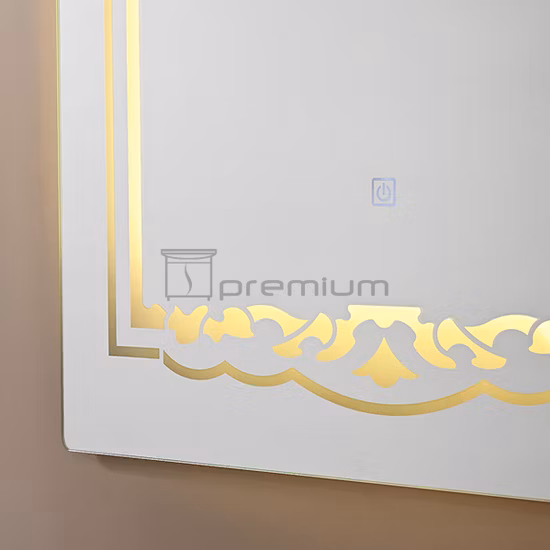 PVC Paint Free Wall Mounted Type Bathroom Cabinet with Ceramic Basin and LED Mirror Cabinet