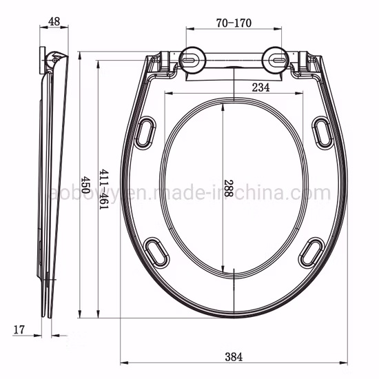 EU-Standard Duroplast Soft-Close-Toilettendeckel, günstig, Badezimmerarmatur (Au106)