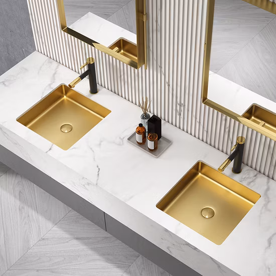 Quadratischer Sanitärhahn für Badezimmer mit SS304