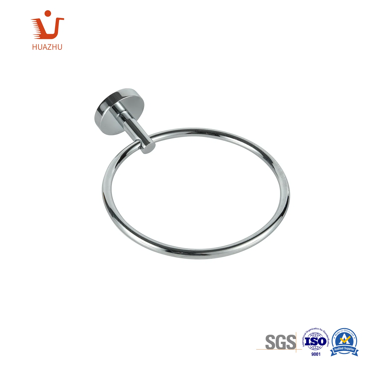 Moderner Design-Wandhandtuchring aus Zinklegierung, Chrom