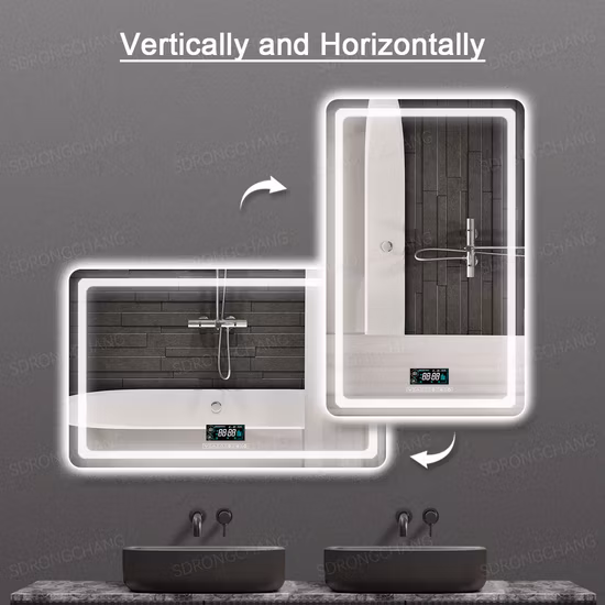Antiker silberner Defogger-Touch-Sensor-Spiegel-Fabrik-Großhandels-LED-Badezimmer-Glasspiegel