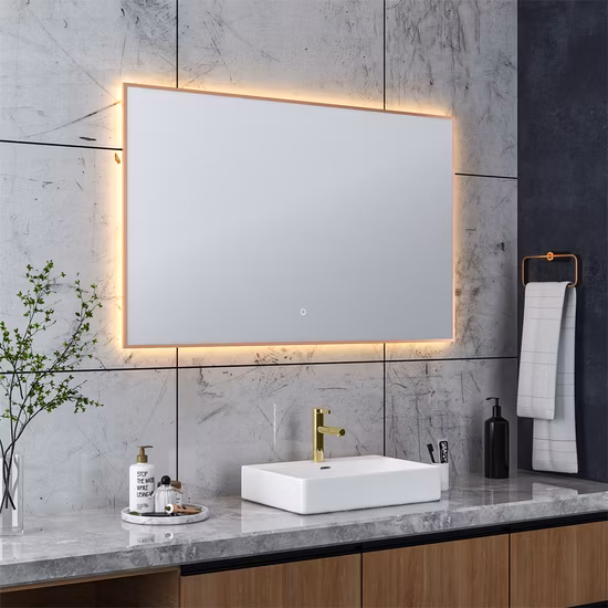 Großhandel mit LED-Badezimmerherstellern, Schminkspiegel, Badspiegel, wasserdicht, Highlight, rahmenloser LED-Spiegel