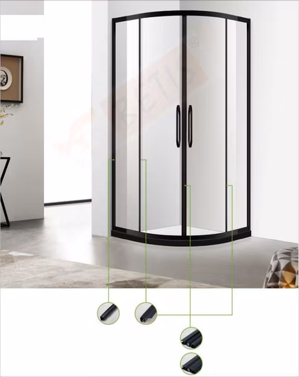 Badezimmer-Duschglastür-Zubehör, Beschläge, Pfosten, 135 Grad, ultraklare Magnetdichtung